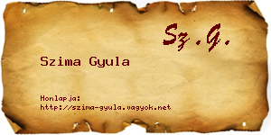 Szima Gyula névjegykártya